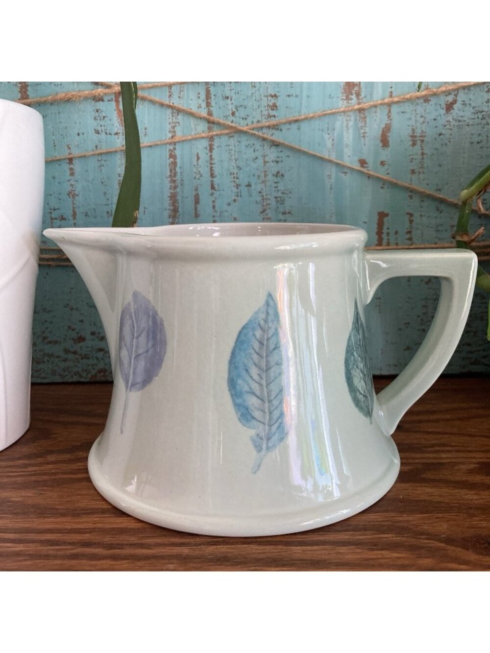 Portmeirion The Seasons Collection Oversized Creamer Green Leaves Easter Spring